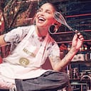 Martina La Peligrosa llora en MasterChef Celebrity 2024.
