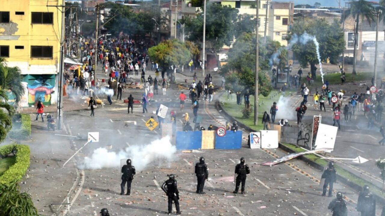 Panorámica de la ciudad de Cali en medio de la situación de orden público