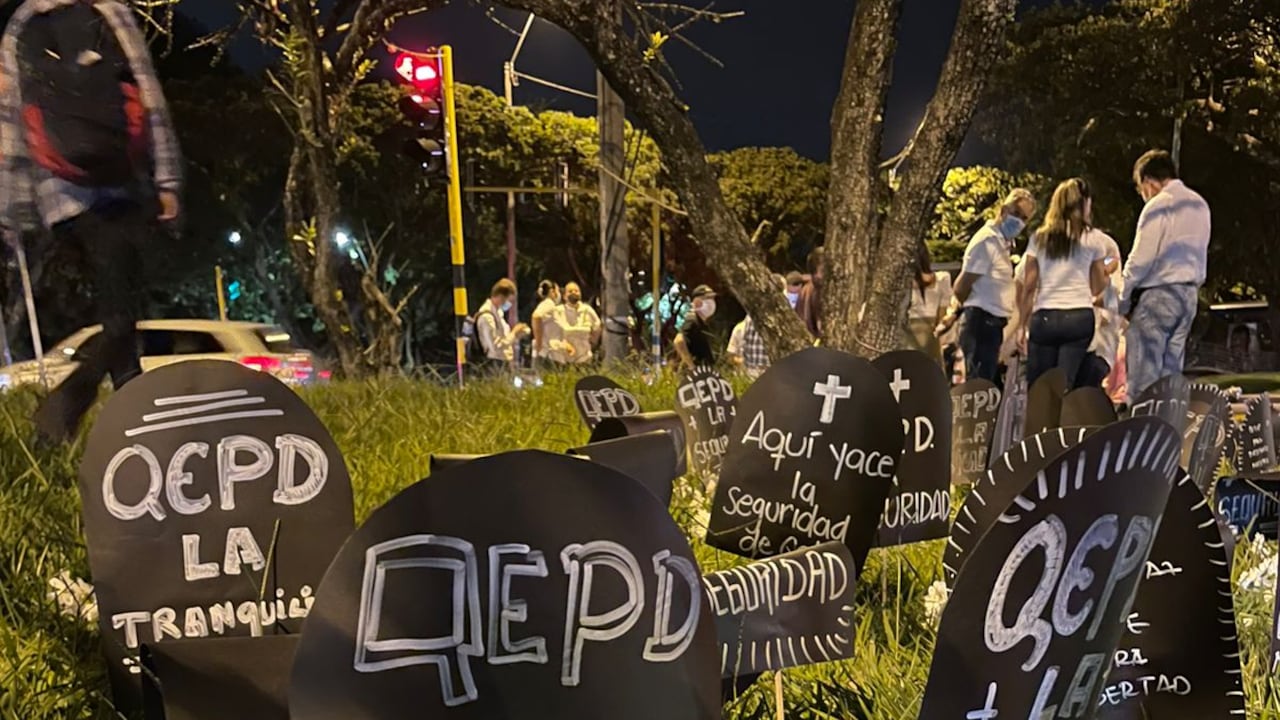 Protesta en Cali por la inseguridad