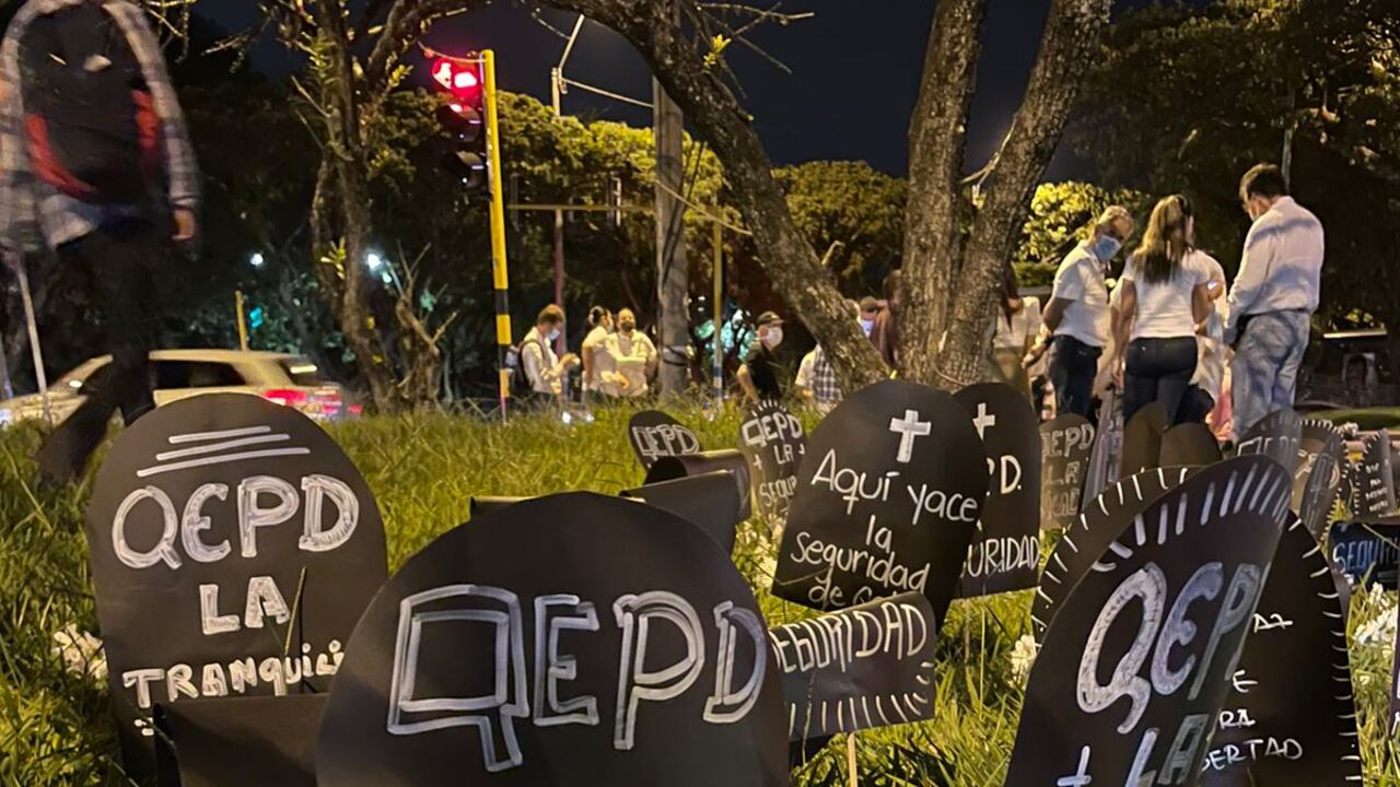 Protesta en Cali por la inseguridad