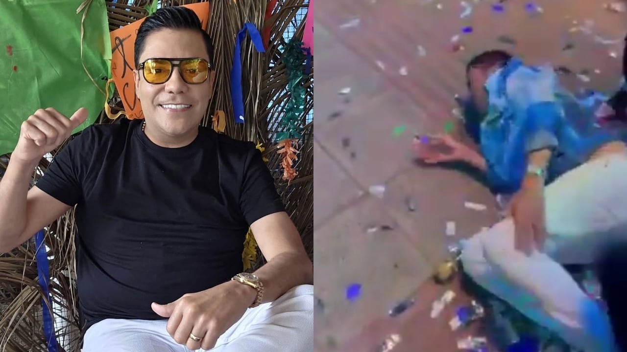 El Churo Díaz de cayó mientras cantaba en el Cesar.