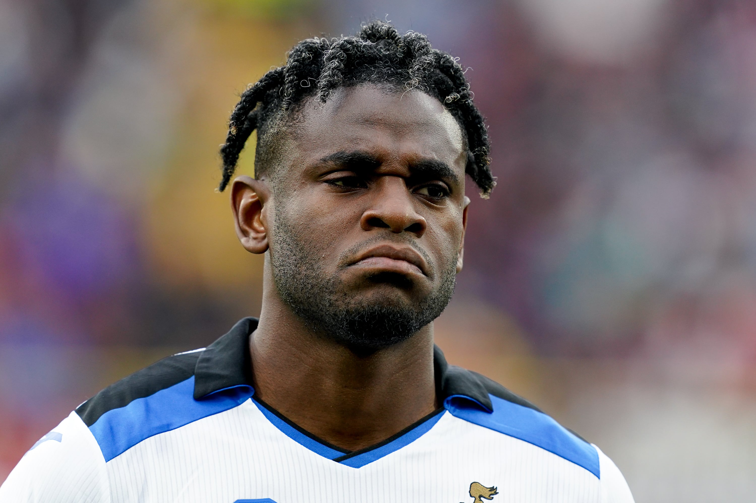 Duvan Zapata of Atalanta BC looks on during the Serie A match between US Salernitana and Atalanta BC at Stadio Arechi on May 13, 2023 in Salerno, Italy. (Photo by Giuseppe Maffia/NurPhoto via Getty Images)