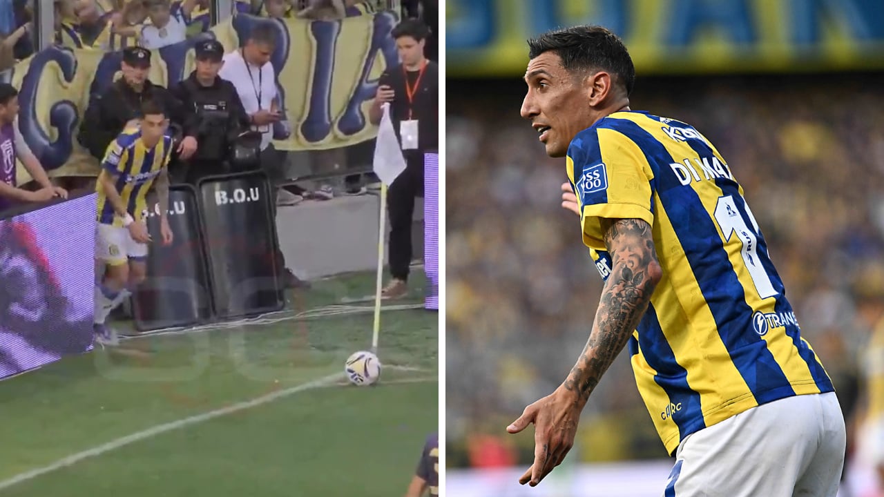 Ángel Di María en el Rosario Central vs. Boca Juniors.