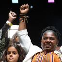 Francia Marquez Celebración del triunfo de Gustavo Petro en Movistar Arena