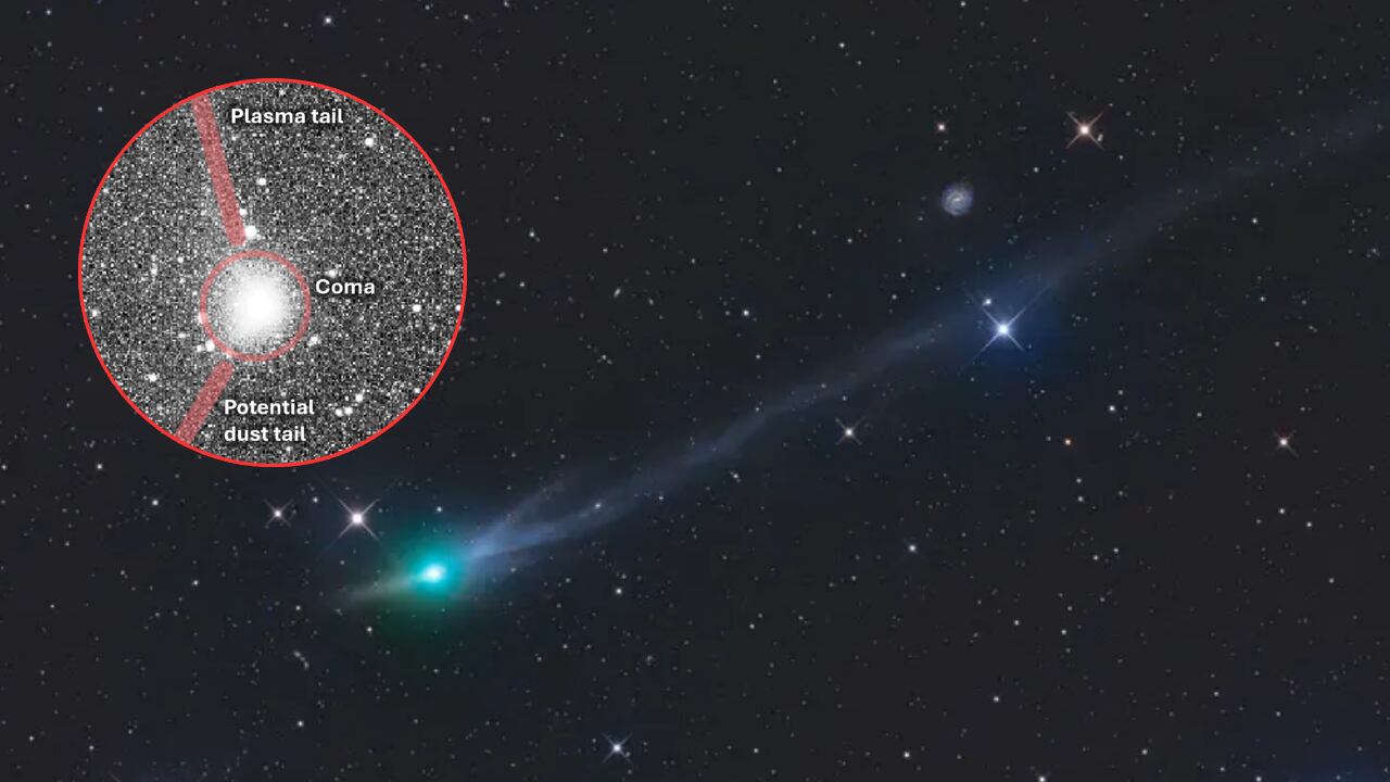 Una imagen reciente de la misión Juice reveló un nivel de actividad inesperado en el cometa 3I/Atlas.