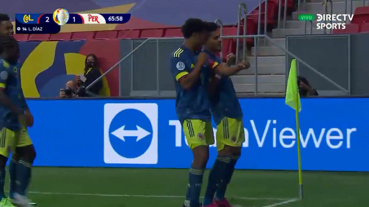 Luis Díaz y Juan Guillermo Cuadrado en la Selección Colombia.