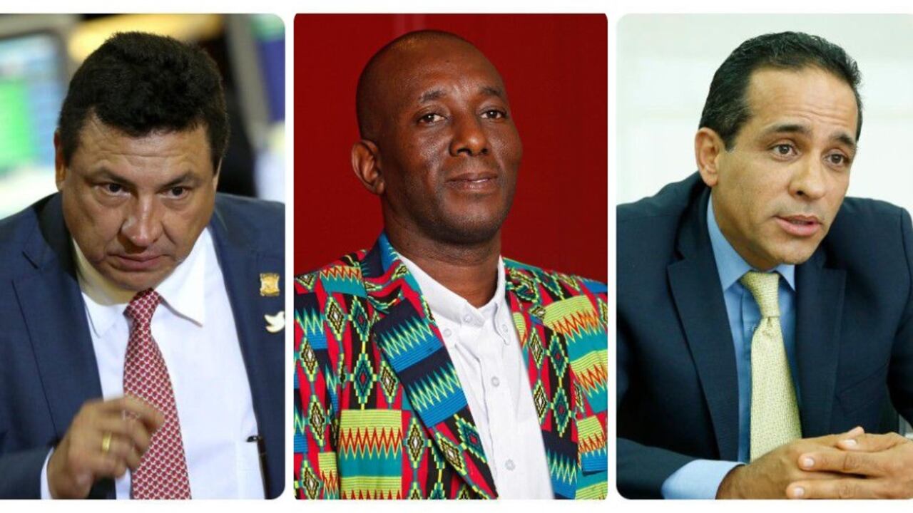 Miguel Ángel Pinto, Paulino Riascos y Alexander López.