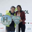 La ministra de Minas, Irene Vélez, estuvo acompañada por la alcaldes de Bogotá, Claudia López.