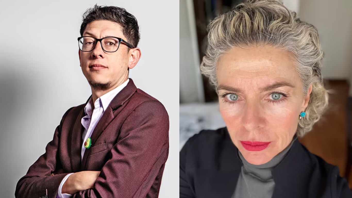 Ministro de Educación, Daniel Rojas y la actriz Margarita Rosa de Francisco.