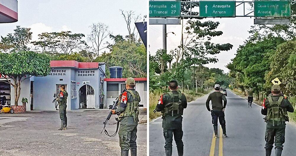     El 16 de enero, mientras el presidente Iván Duque visitaba Arauca, un puñado de hombres del ELN salió a patrullar por las calles del municipio de Arauquita y rápidamente se refugió en Venezuela.