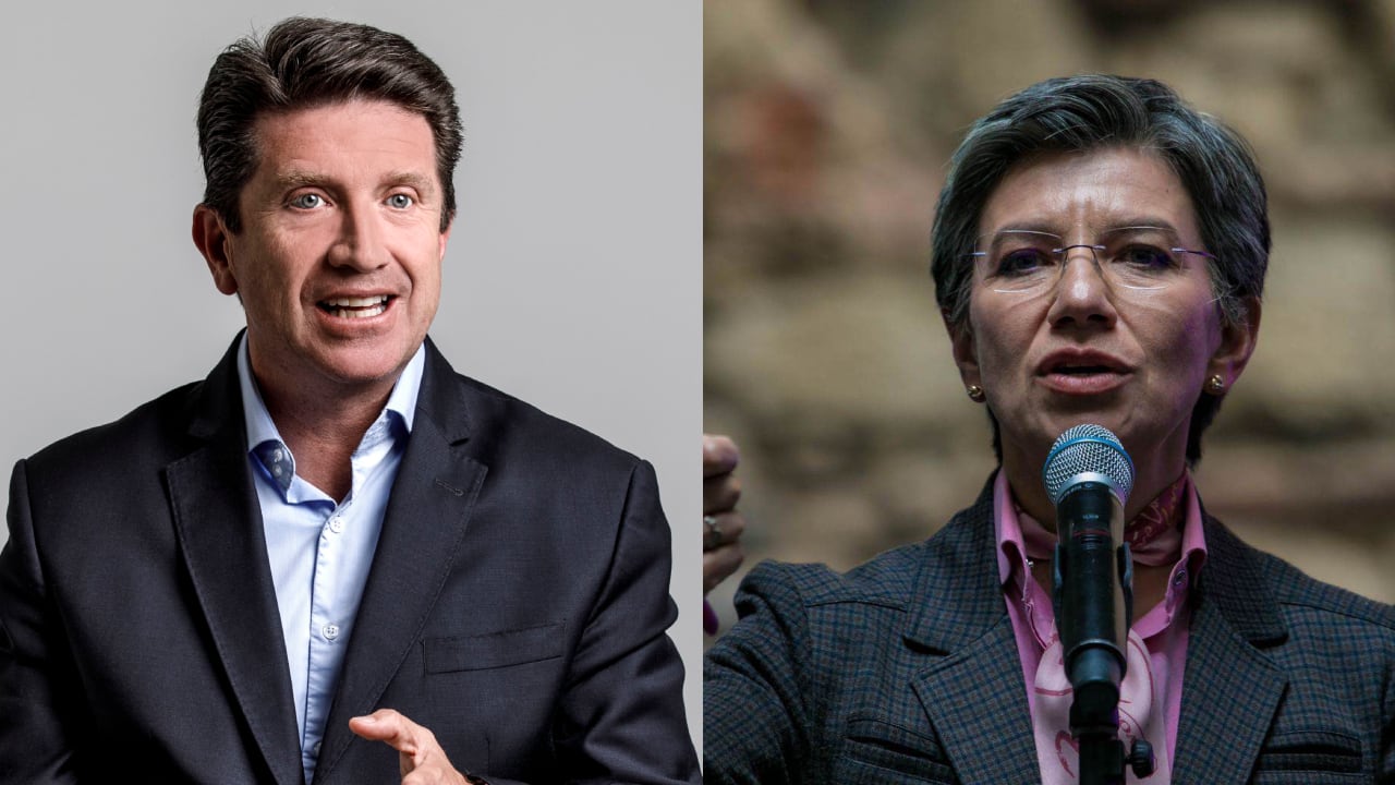 El exministro de Defensa Diego Molano y la alcaldesa Claudia López.