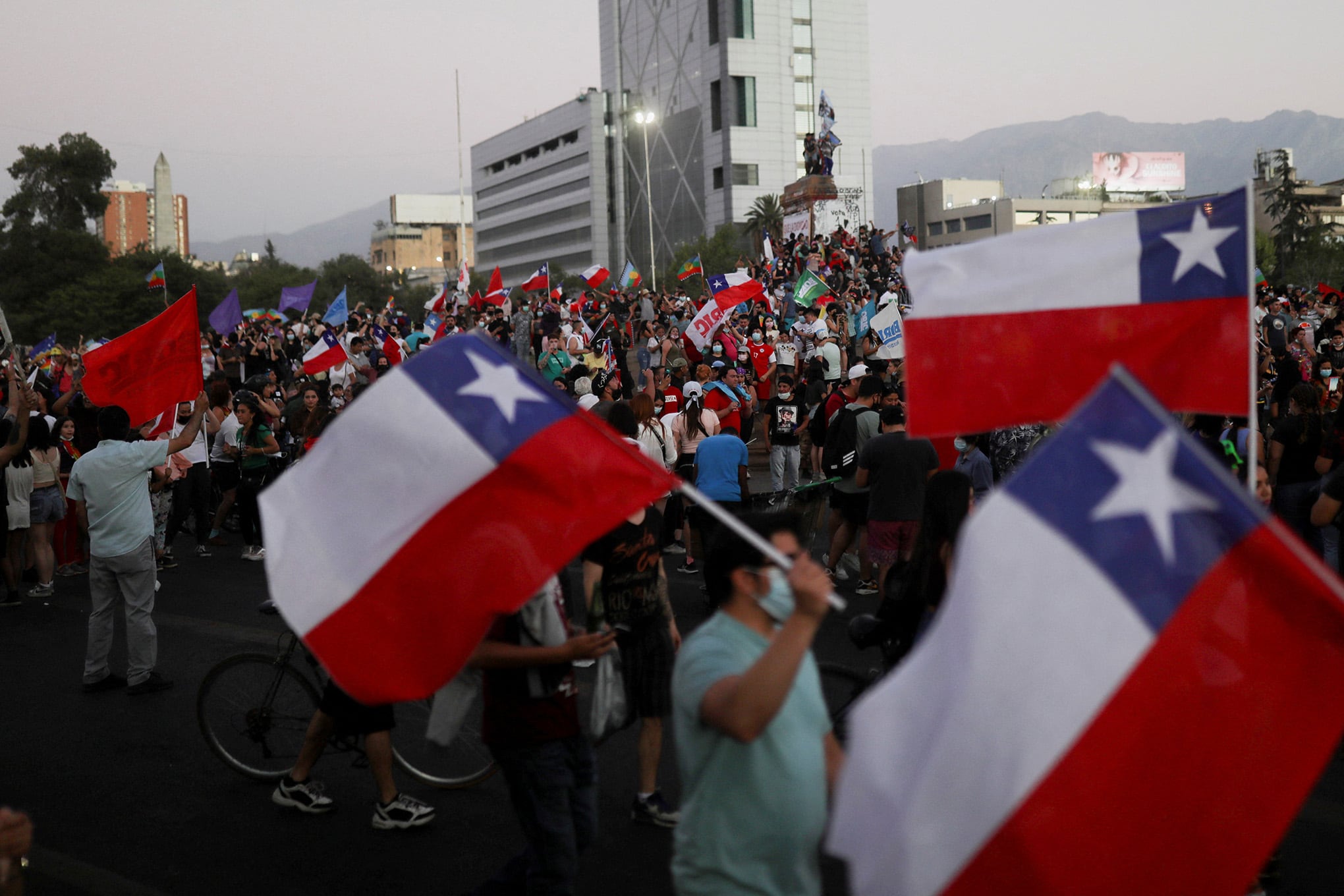 Celebración de Gabriel Boric por presidencia de Chile