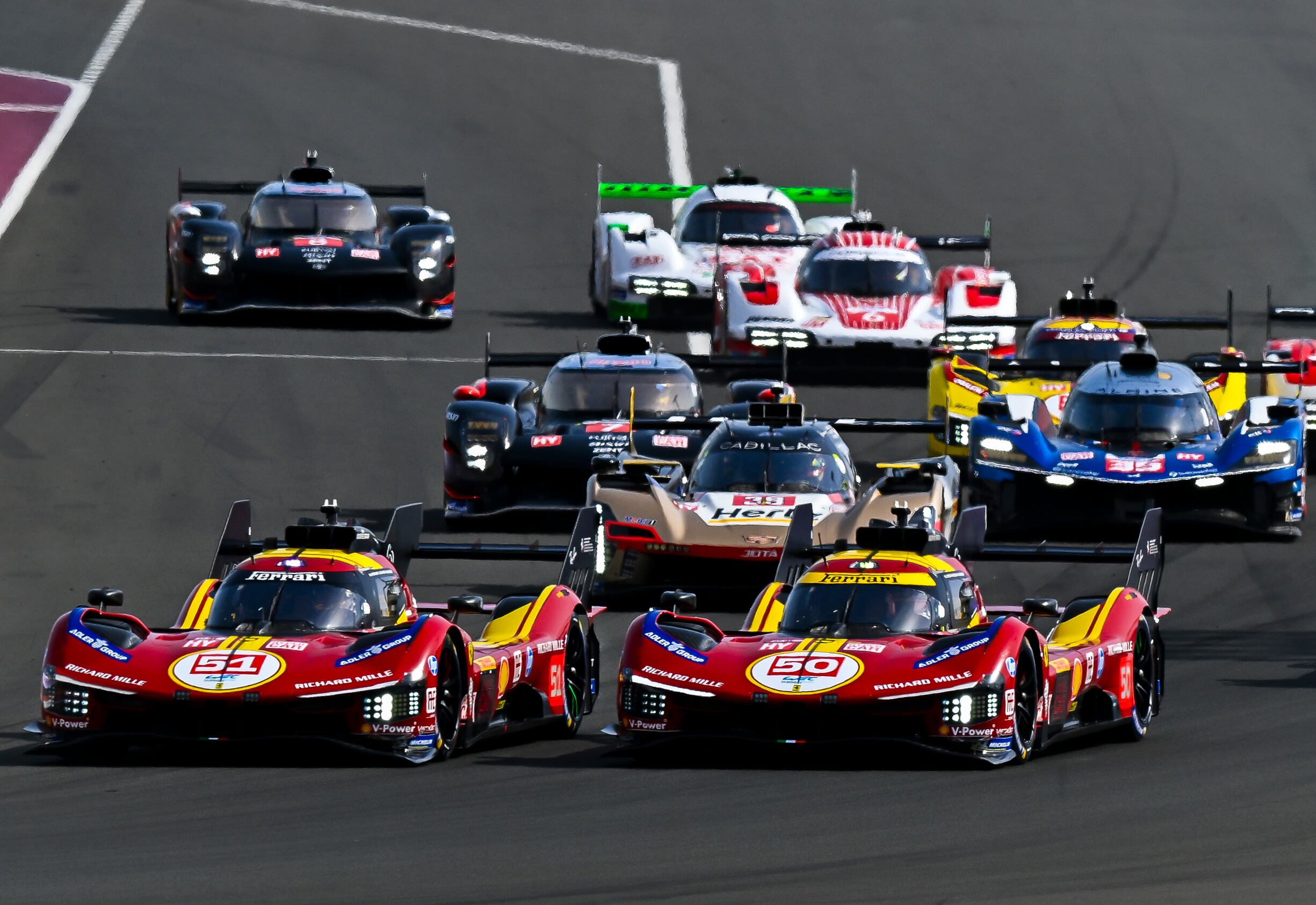 Momento de la competencia del WEC en Qatar.