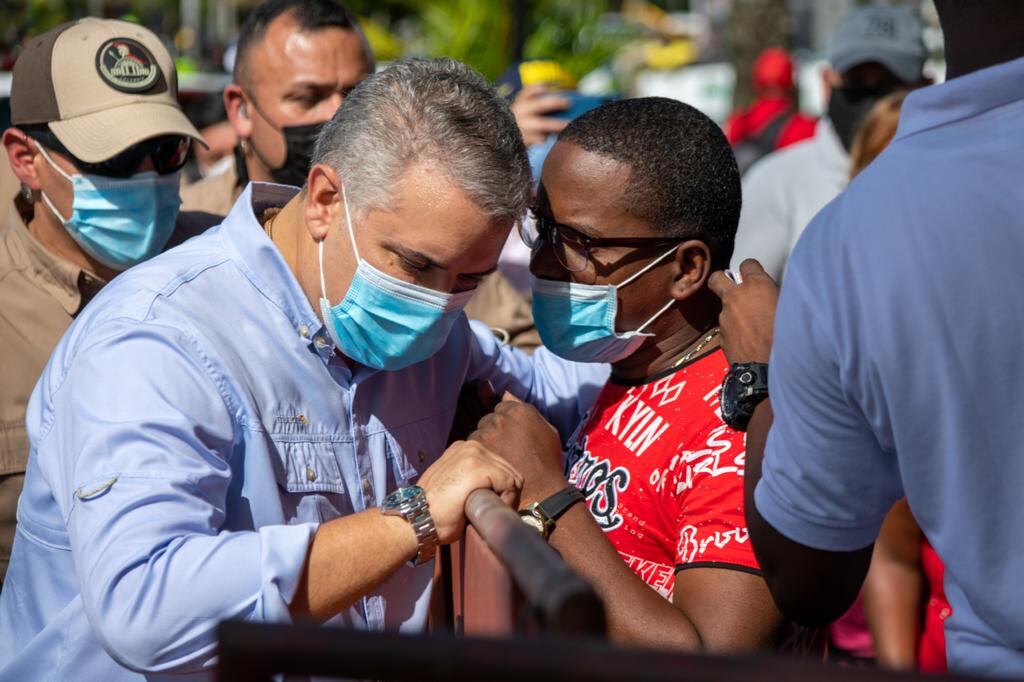 Iván Duque presidente de Colombia en Buenaventura