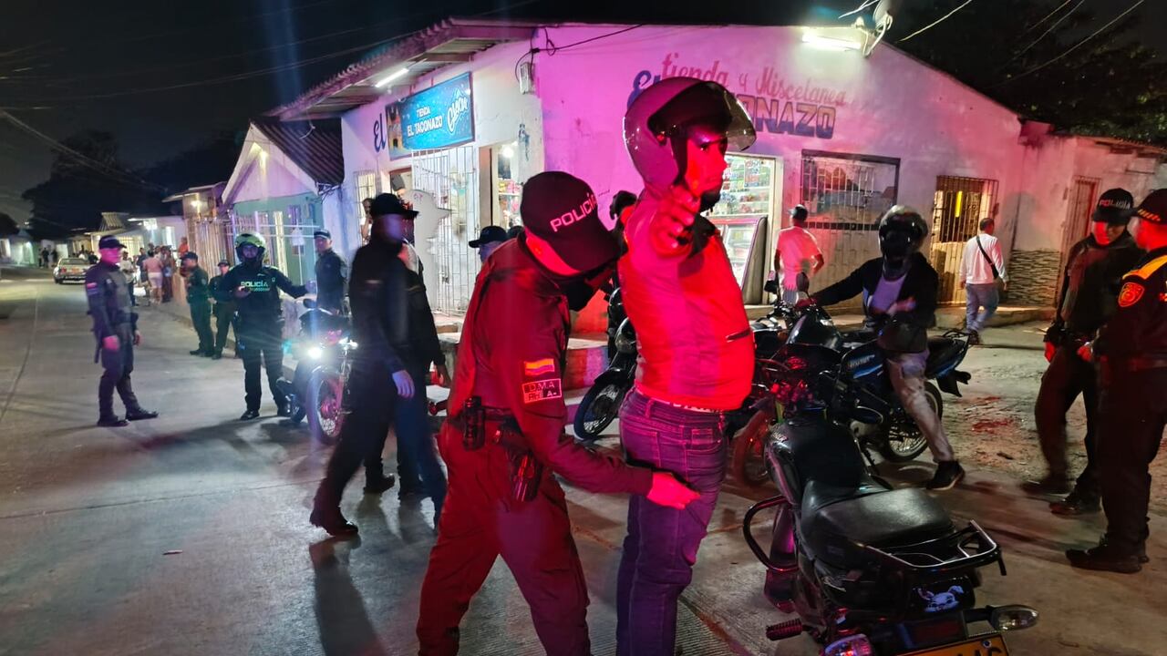 Controles de la Policía de Barranquilla.