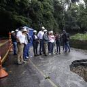 Vía Bogotá -Villavicencio afectada por las lluvias.