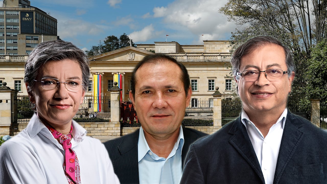 Claudia López, Antonio Sanguino y Gustavo Petro.