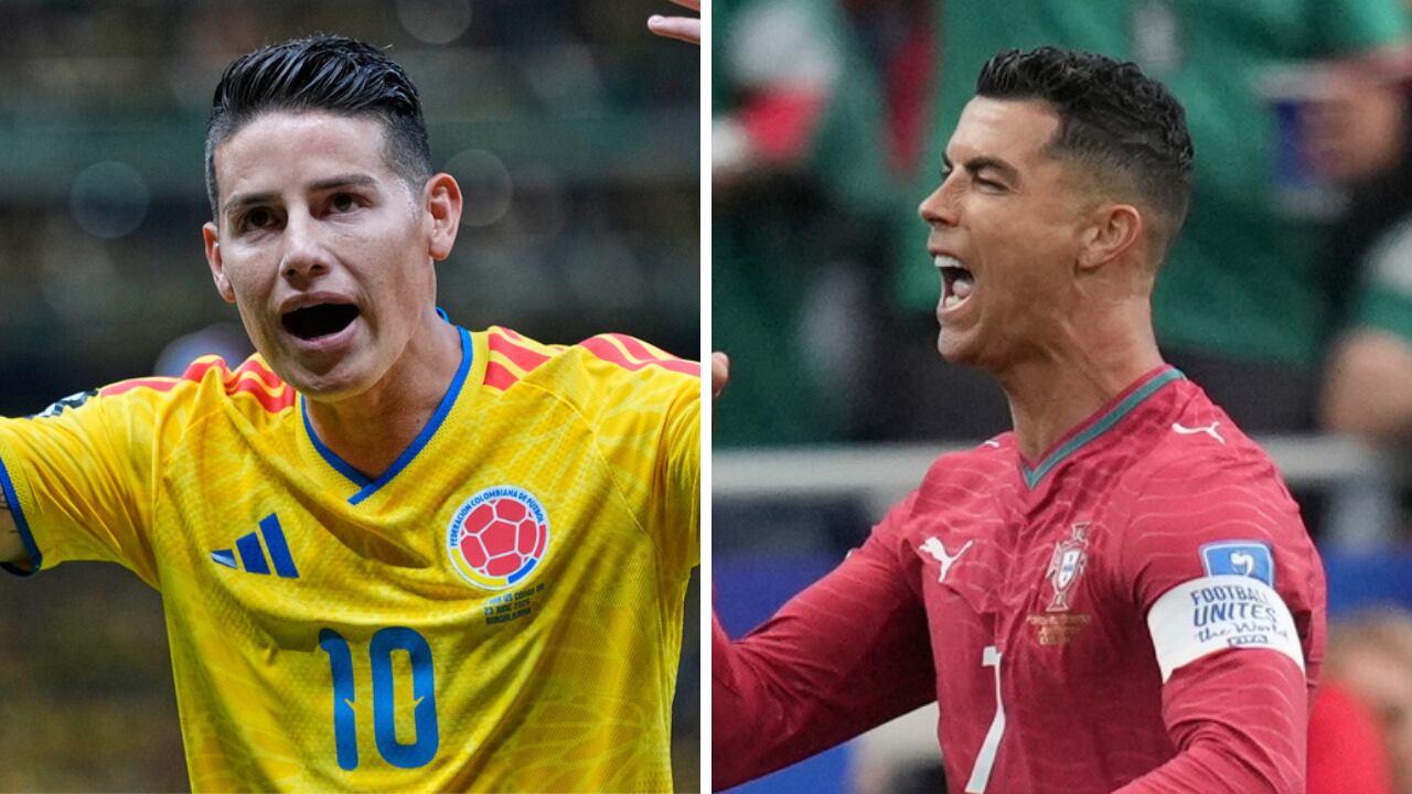 La Selección Colombia de James Rodríguez, ante la selección de Portugal que capitanea Cristiano Ronaldo. Duelo imperdible en la Copa del Mundo.