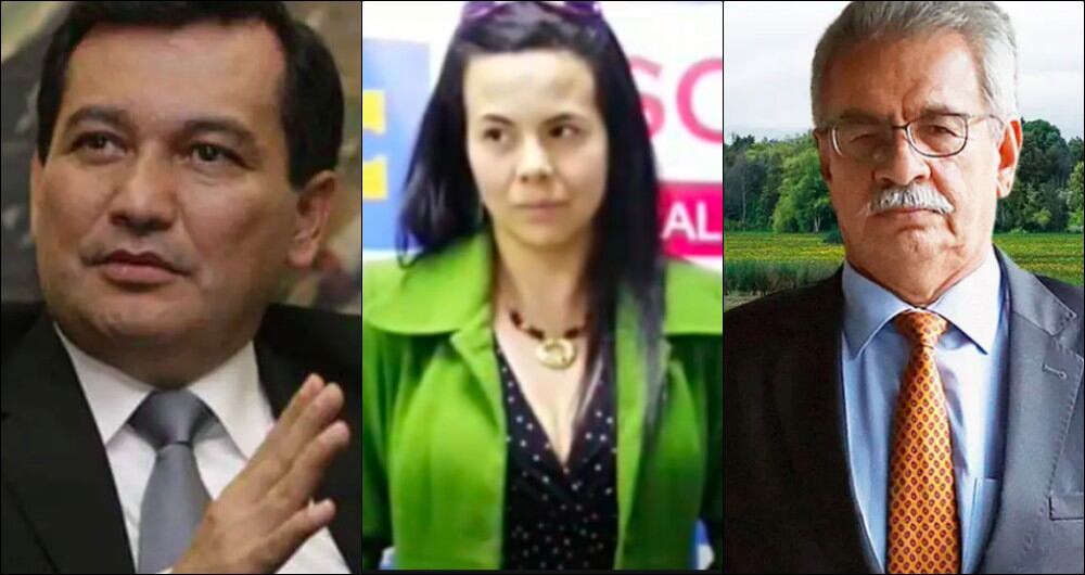 Angelino Lizcano, Kelly Andrea Vargas y el magistrado Carlos Alberto Vargas Bautista