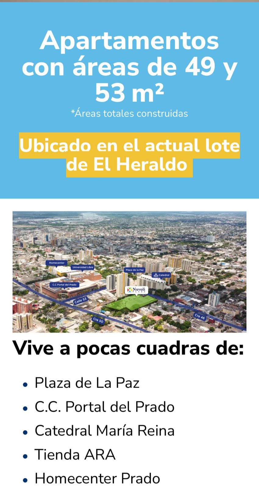 Venta de apartamentos en la sede de El Heraldo.