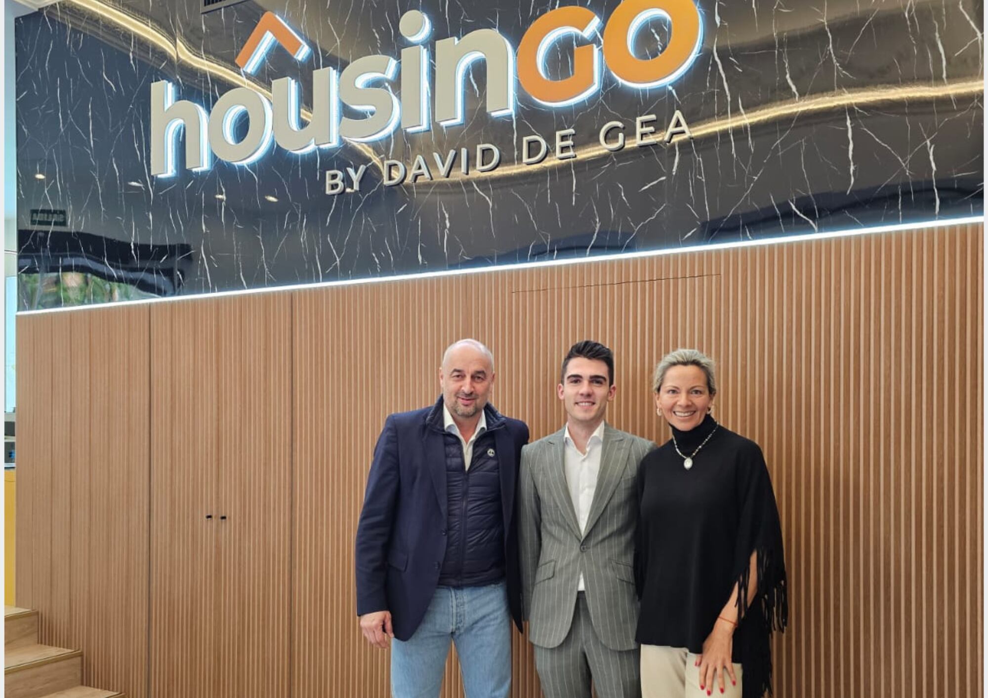 Javier Aguilar, David de Gea y Piedad Castillo, alianza estratégica Doxa - HousinGo.