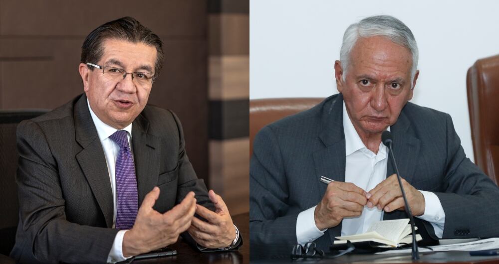 El exministro Fernando Ruiz y el actual jefe de la cartera de Salud, Guillermo Jaramillo.
