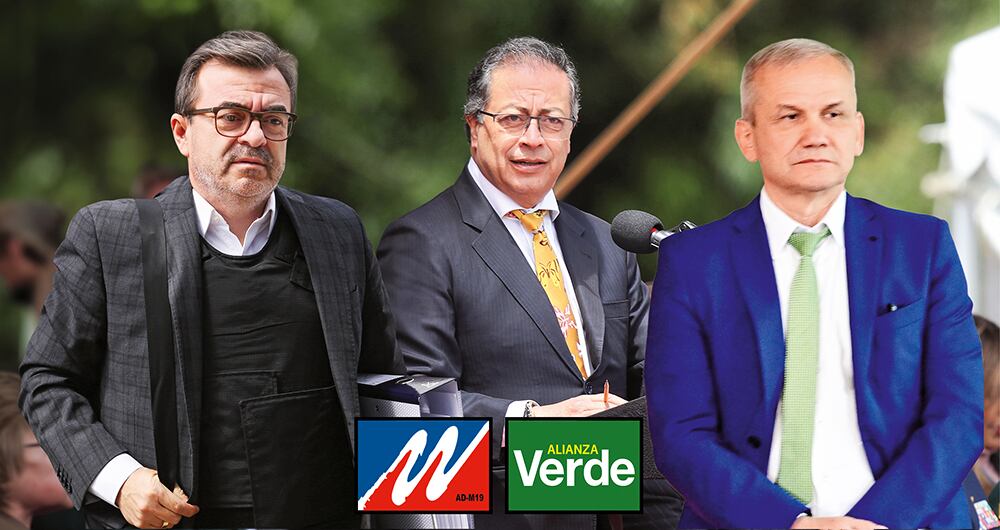  Olmedo López, Gustavo Petro y Carlos Ramón González fueron parte de la Alianza Democrática M-19. 