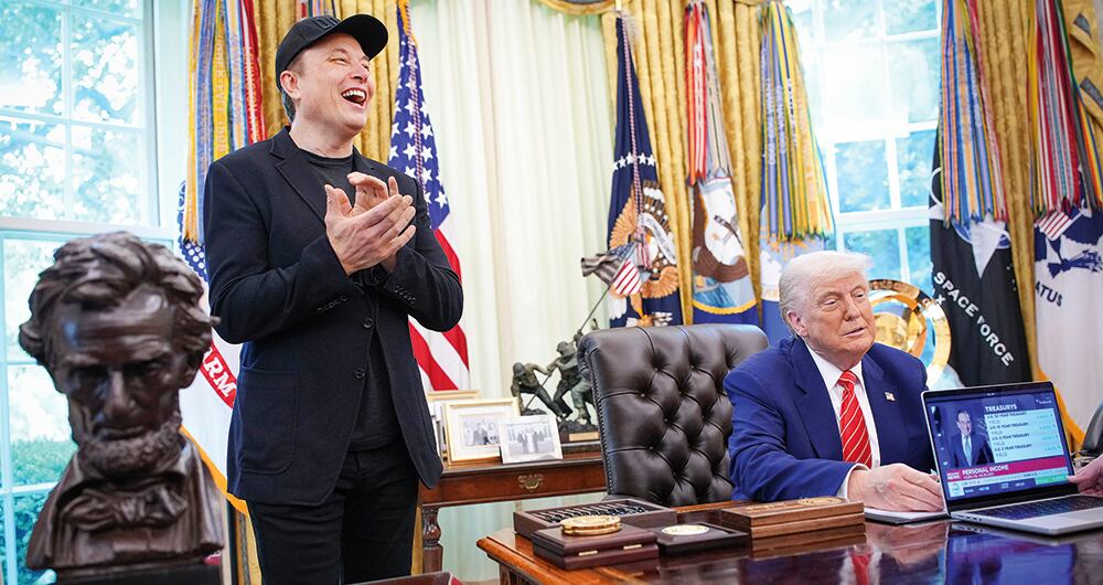 Elon Musk y el presidente Donald Trump.