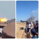 Un avión militar se estrelló durante una exhibición aérea en Grecia.
