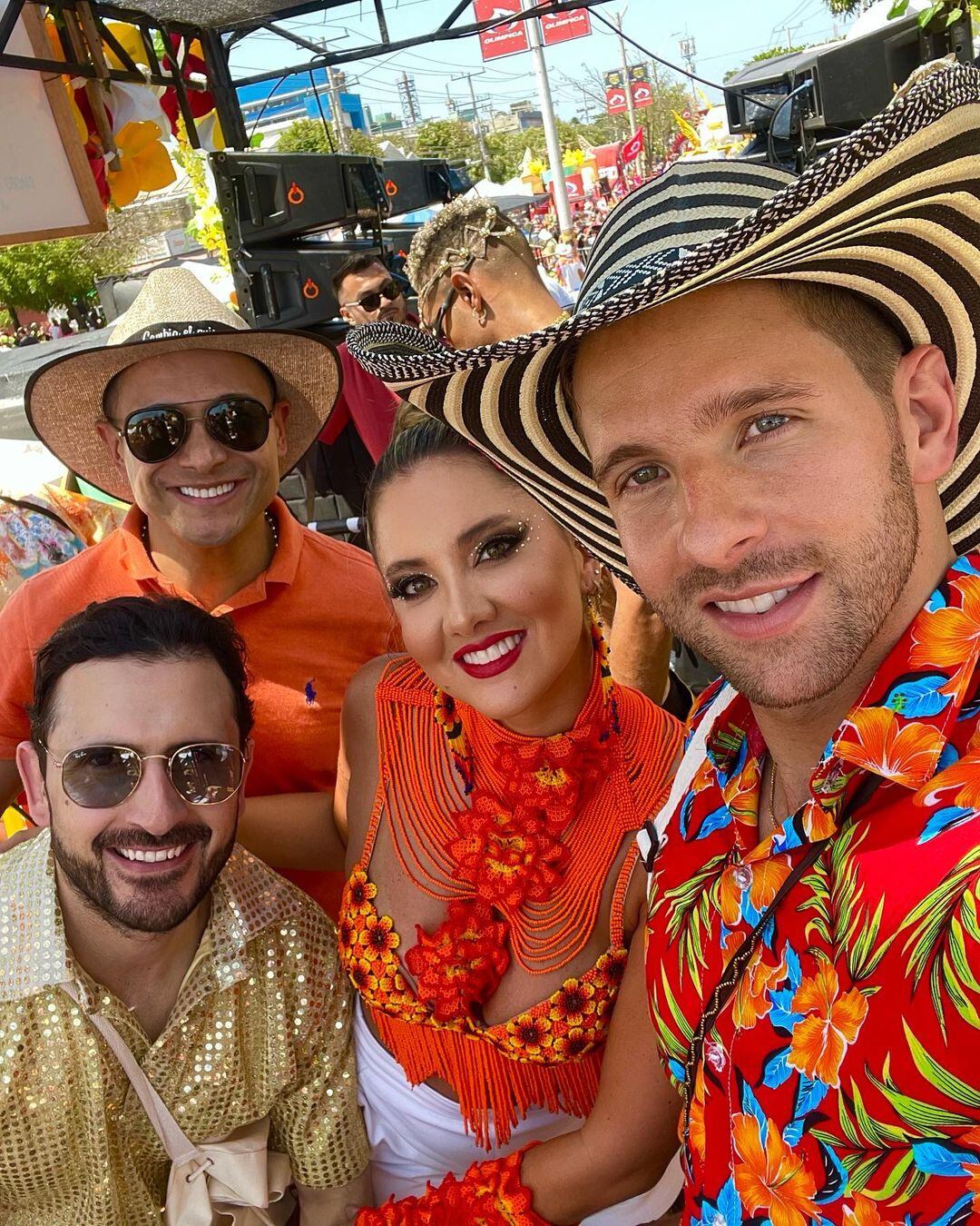 La exreina disfrutó del Carnaval de Barranquilla