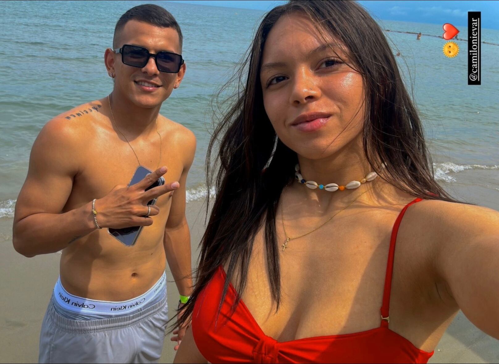 Luisa Agudelo y su novio, Camilo Nieva