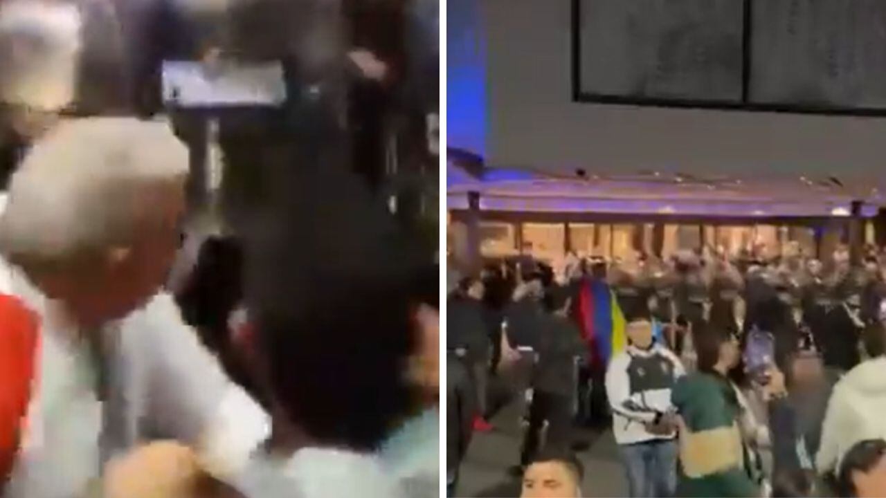 Jugadores e hincha de Once Caldas se vieron afectados por el actuar de las autoridades.