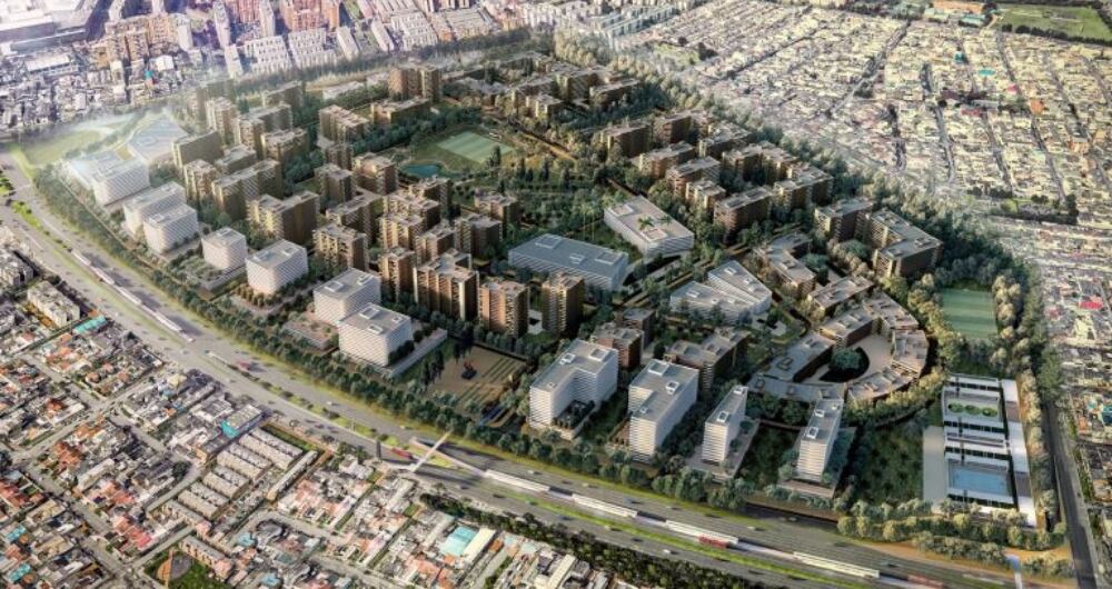 Así iba a quedar el proyecto con el Plan Parcial Adoptado en la Alcaldía de Enrique Peñalosa. Se preveía talar el 97 % del total de 22.870 árboles.