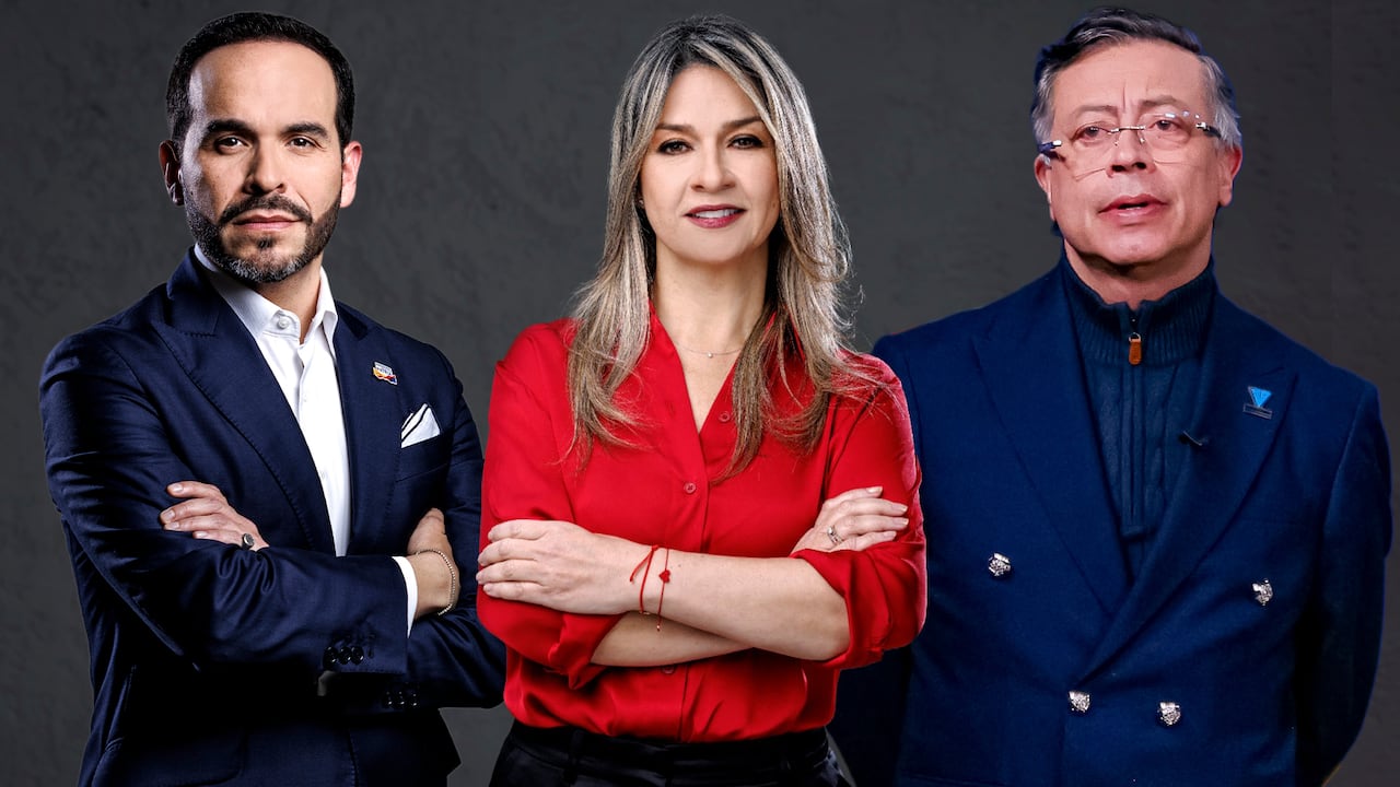 Abelardo De La Espriella, Vicky Dávila y Gustavo Petro.