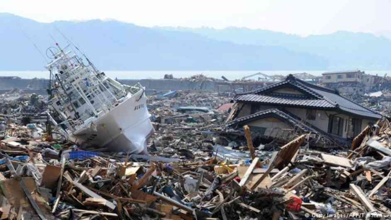 Consecuencias del sismo y tsunami en Otsuchi, Japón, en 2011. Foto: Getty vía DW.