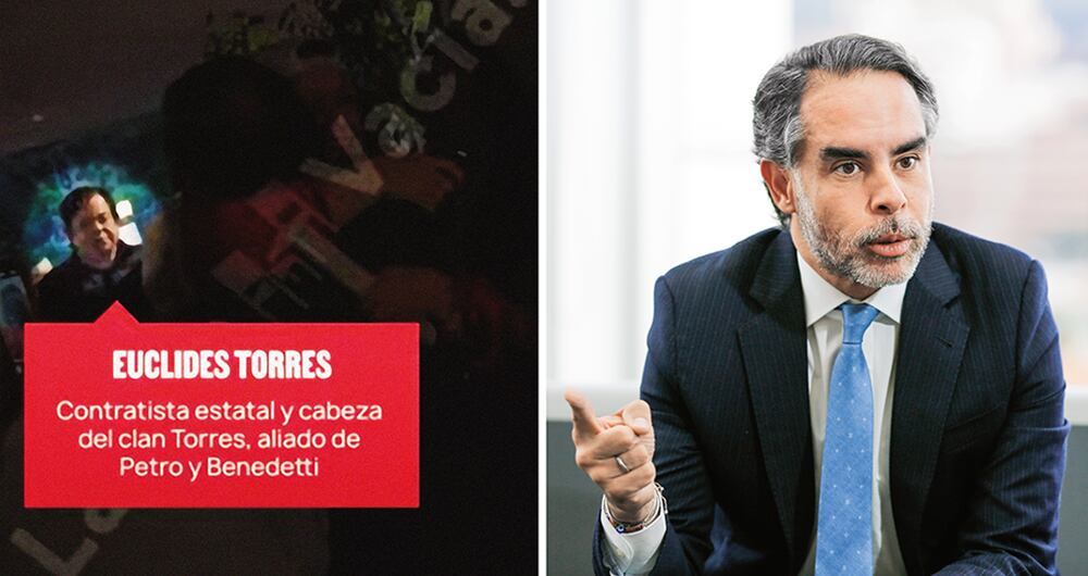     Una imagen publicada por La Silla Vacía muestra a Euclides Torres en la íntima celebración por el triunfo en la campaña. El exembajador Armando Benedetti también sería cercano.