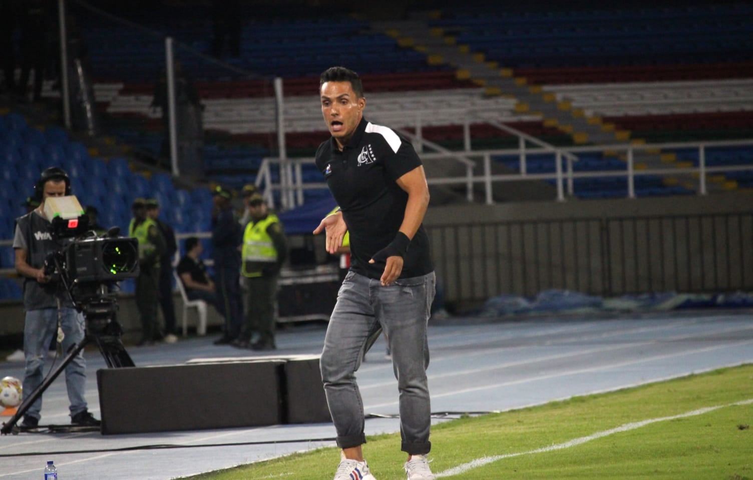 Imagen del partido entre América de Cali y Millonarios por la quinta fecha de los cuadrangulares semifinales del segundo semestre de la Liga colombiana 2023.