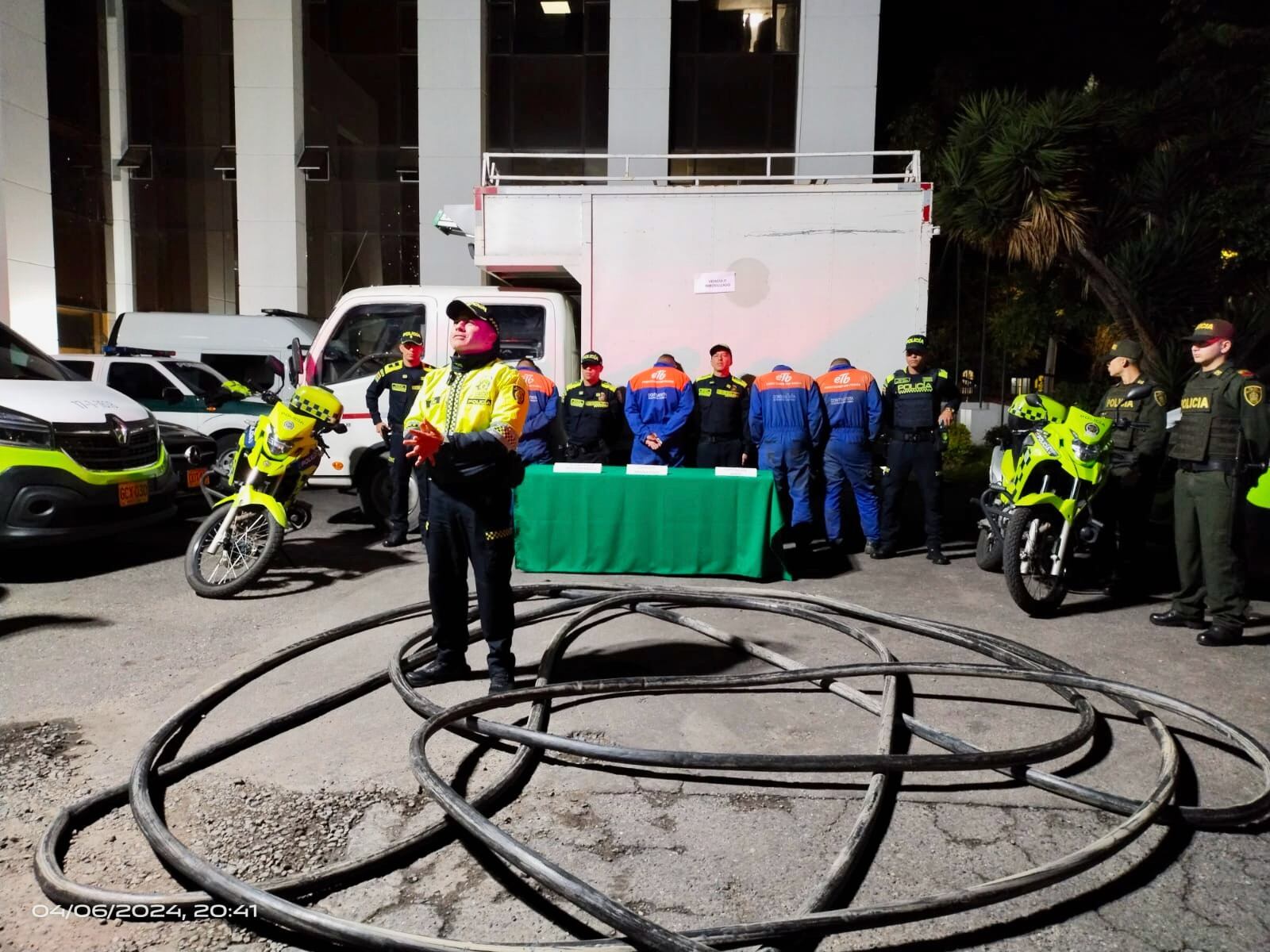En total los delincuentes buscaban robar más de 300 metros de cable de cobre