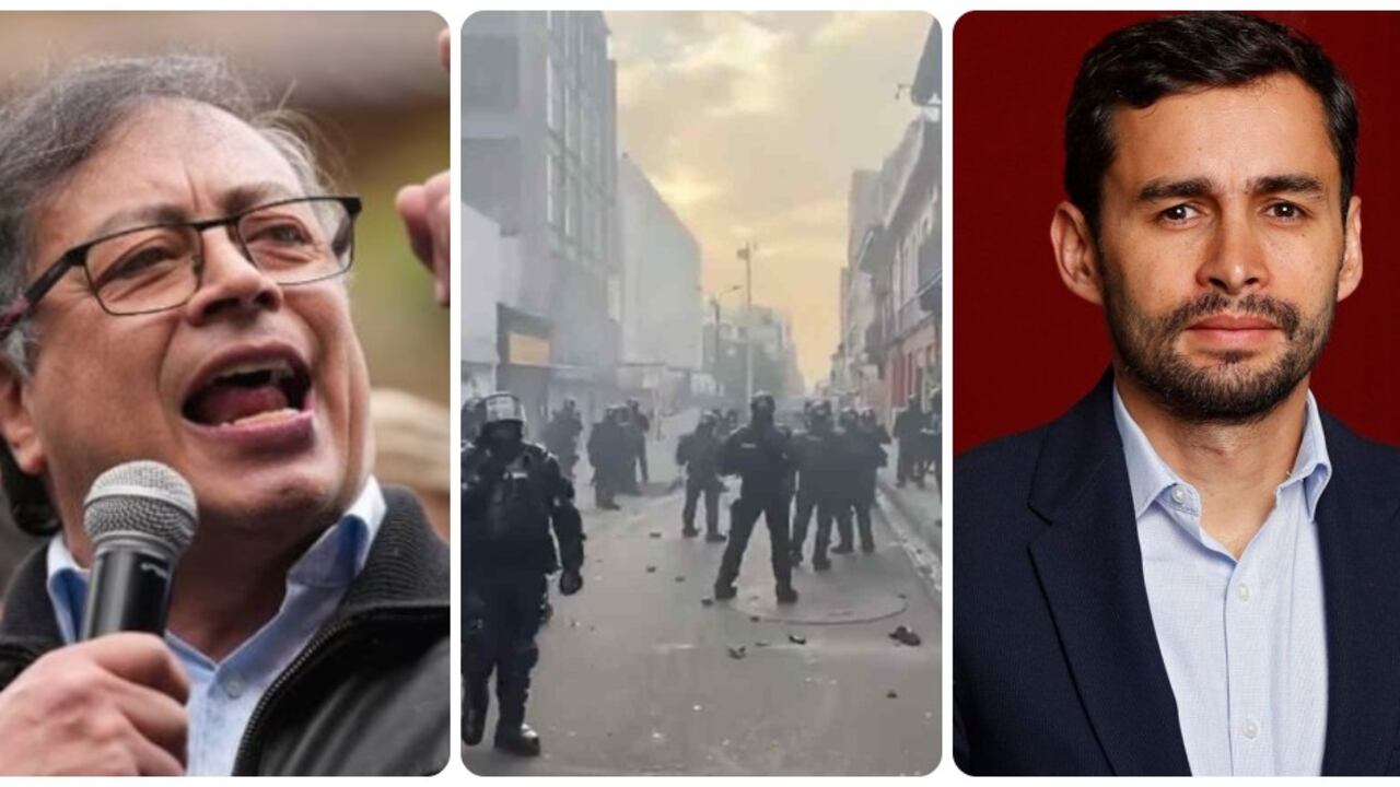Gustavo Petro, José Jaime Uscátegui y las movilizaciones contra la Corte Suprema este jueves 8 de febrero.