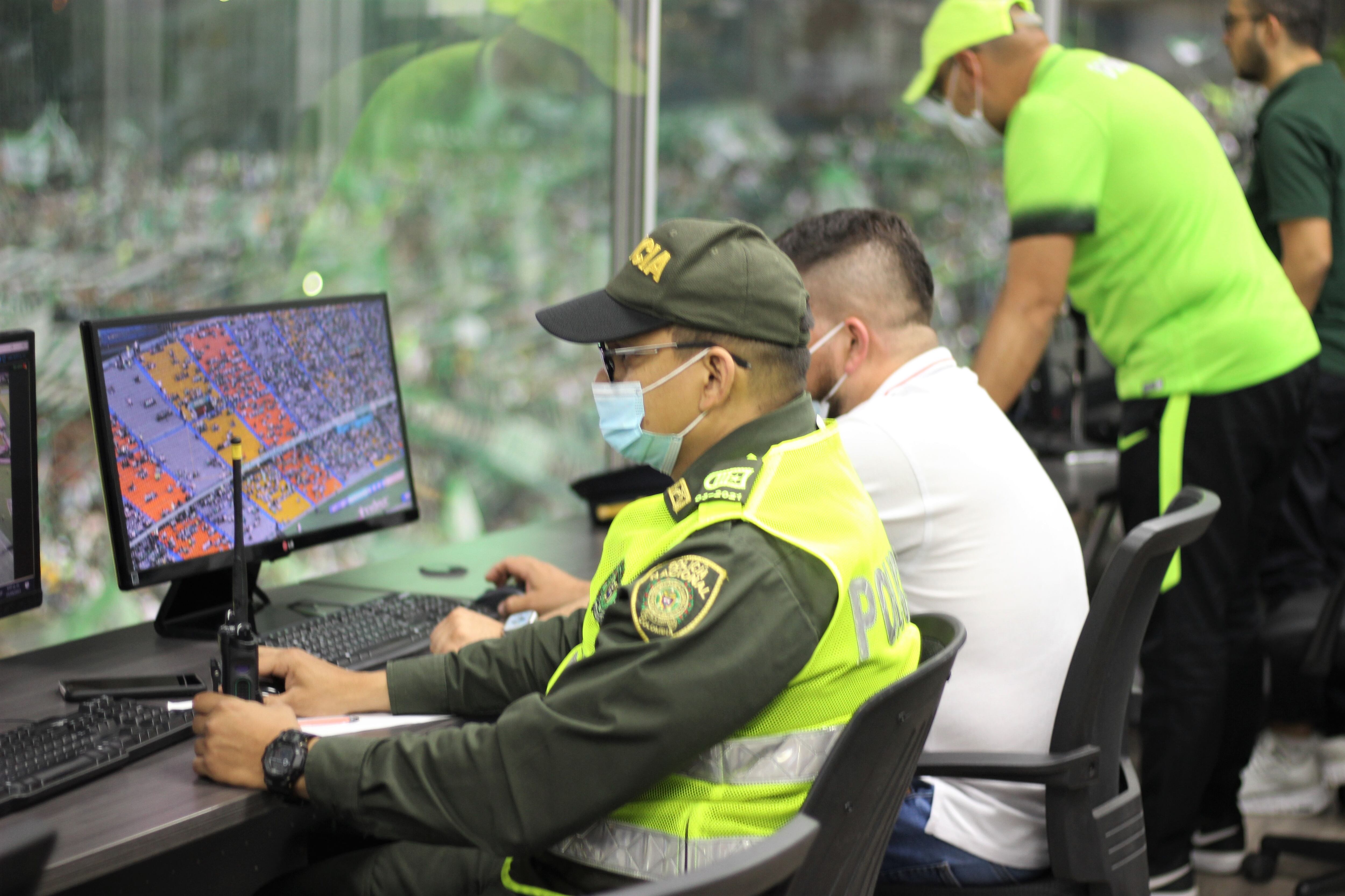 Puesto de mando unificado en el estadio Atanasio Girardot de Medellín.