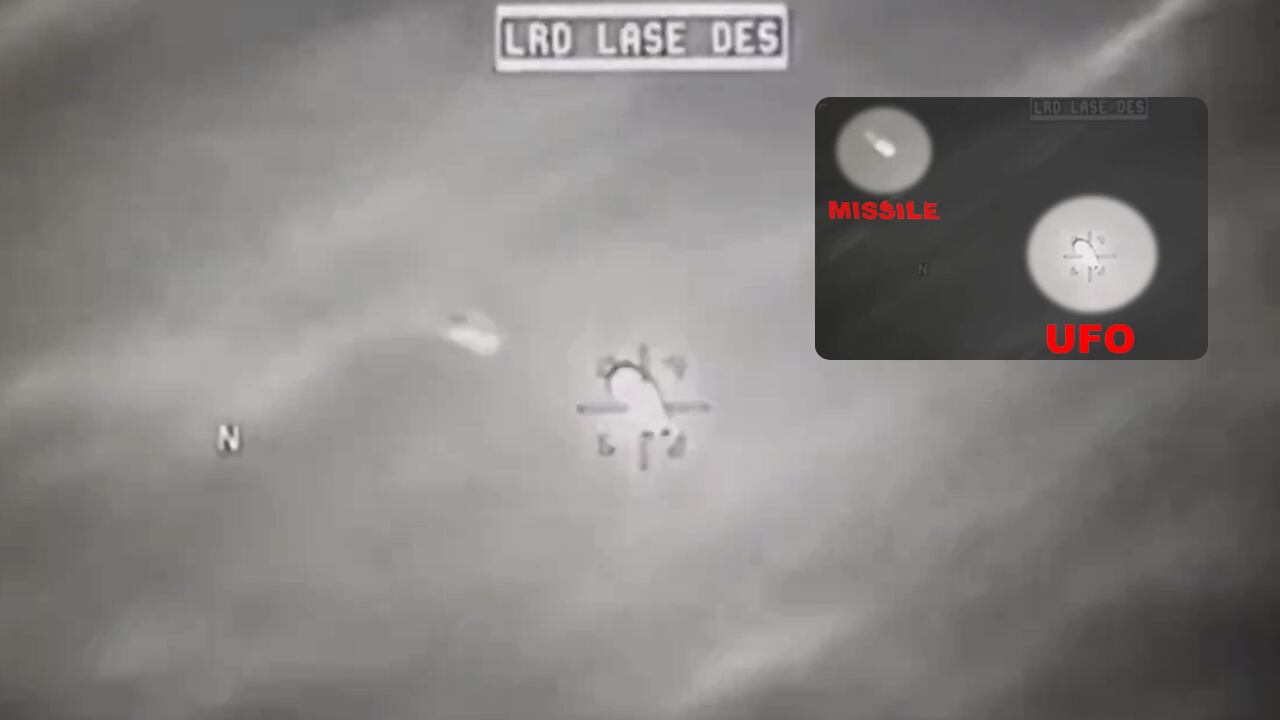 La grabación evidenció que un orbe brillante resistió un ataque de misil y mantuvo su rumbo.