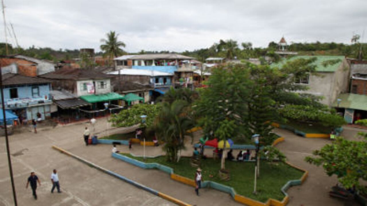 Panorámica del centro de Timbiquí, Cauca.