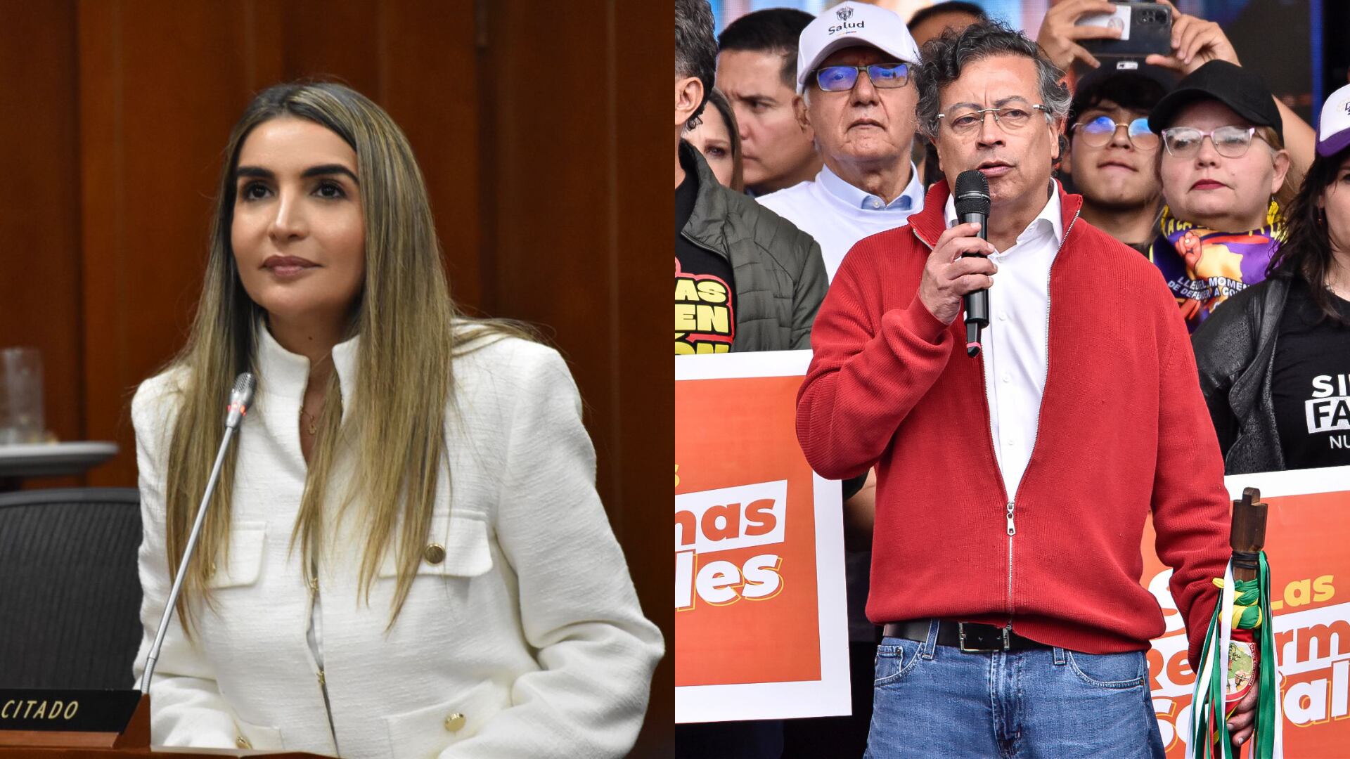 El Presidente aseguró que el pueblo tiene derecho a expresarse, sin embargo, la congresista denunció que se sintió acosada.