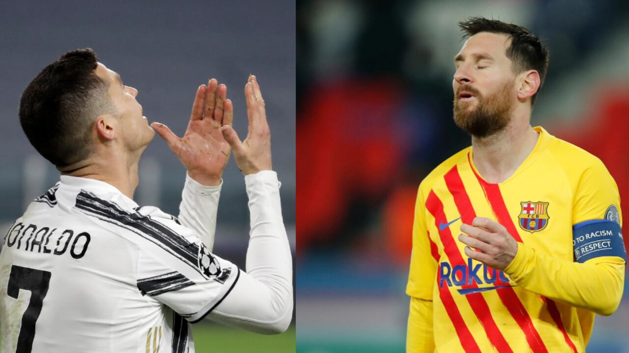Lionel Messi y Cristiano Ronaldo se quedaron por fuera de cuartos de final tras 16 años. Foto: AP/Christophe Ena - AP/Luca Bruno