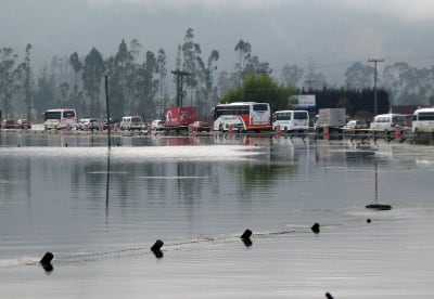 Emergencia vial en la vía Chía - Bogotá, presentada en la anterior temporada de lluvias.