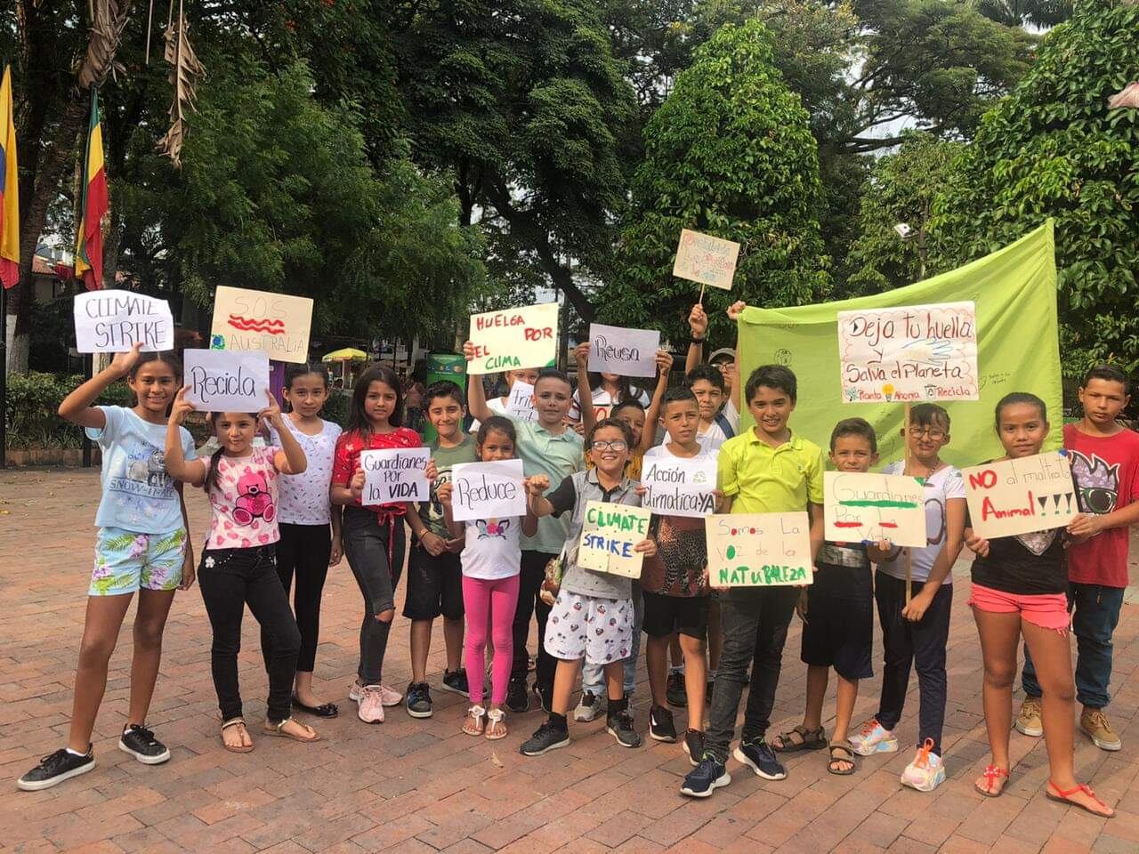 Los niños colombianos que siguen los pasos de Greta Thunberg