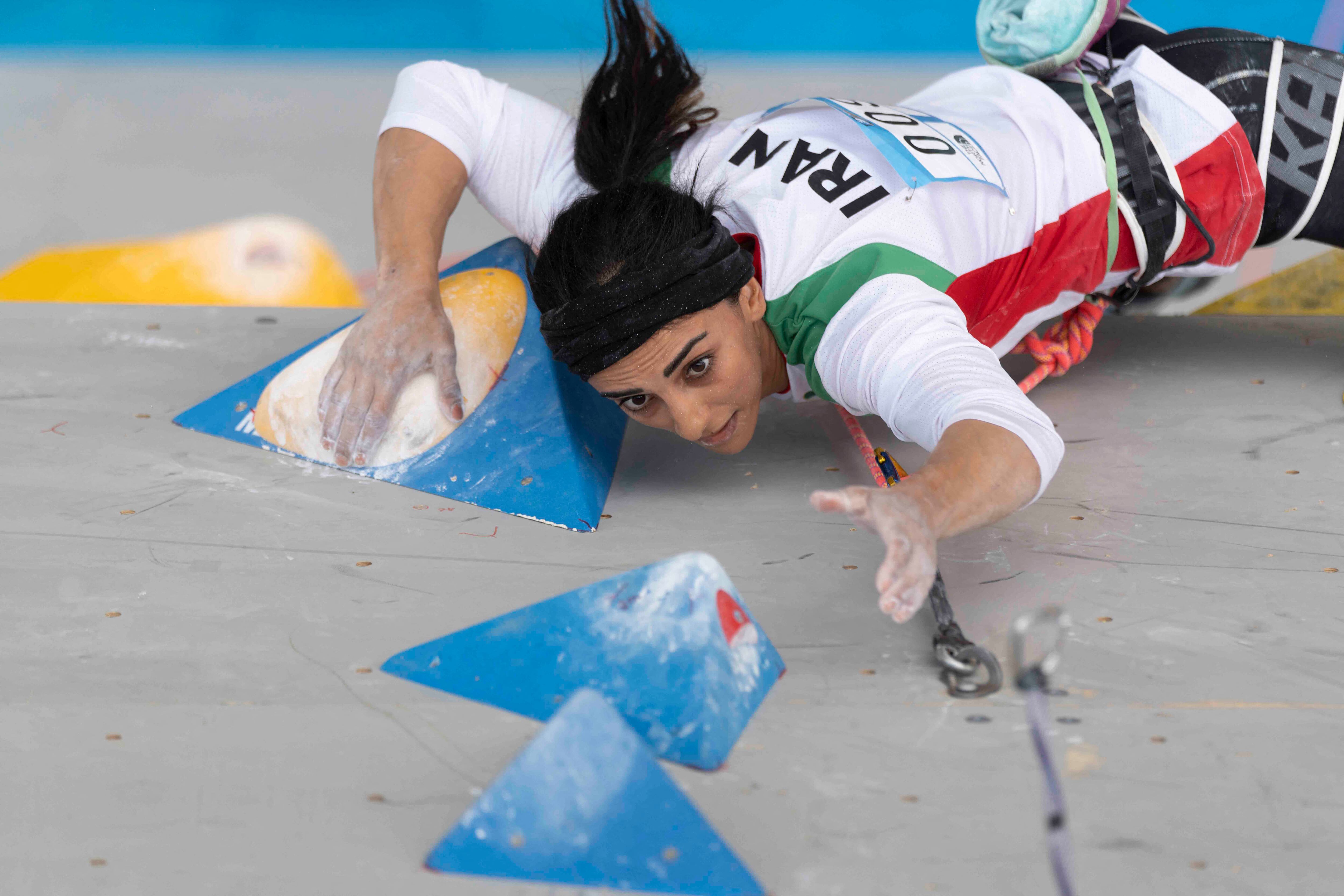 Elnaz Rekabi, atleta iraní que compitió sin el hiyab.
