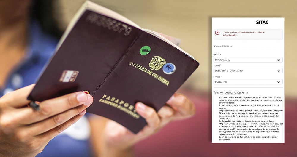 Los tramitadores son los que están haciendo su agosto con las citas para conseguir un pasaporte. En Medellín cobran 150.000 pesos por persona, y en Bogotá, 115.000.