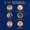 Los primeros integrantes del nuevo equipo de trabajo de Joe Biden, quien asumirá como presidente de Estados Unidos en enero de 2021