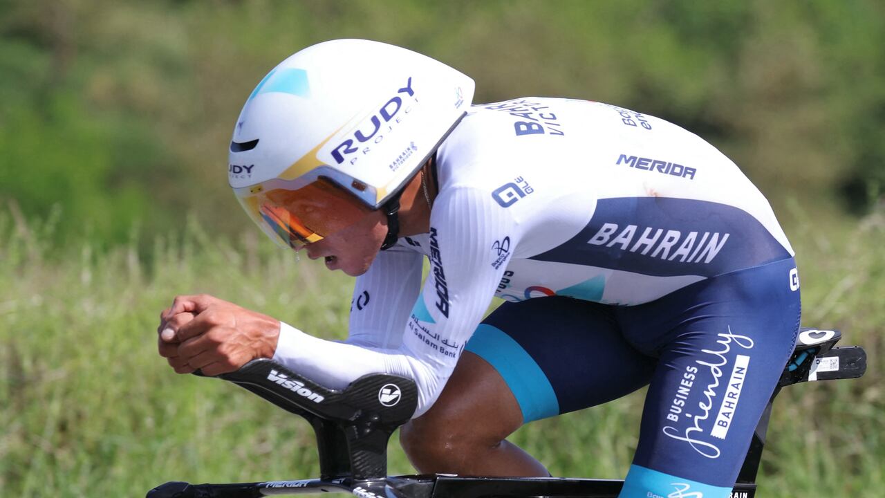 Santiago Buitrago, corredor del Bahrain Victorious